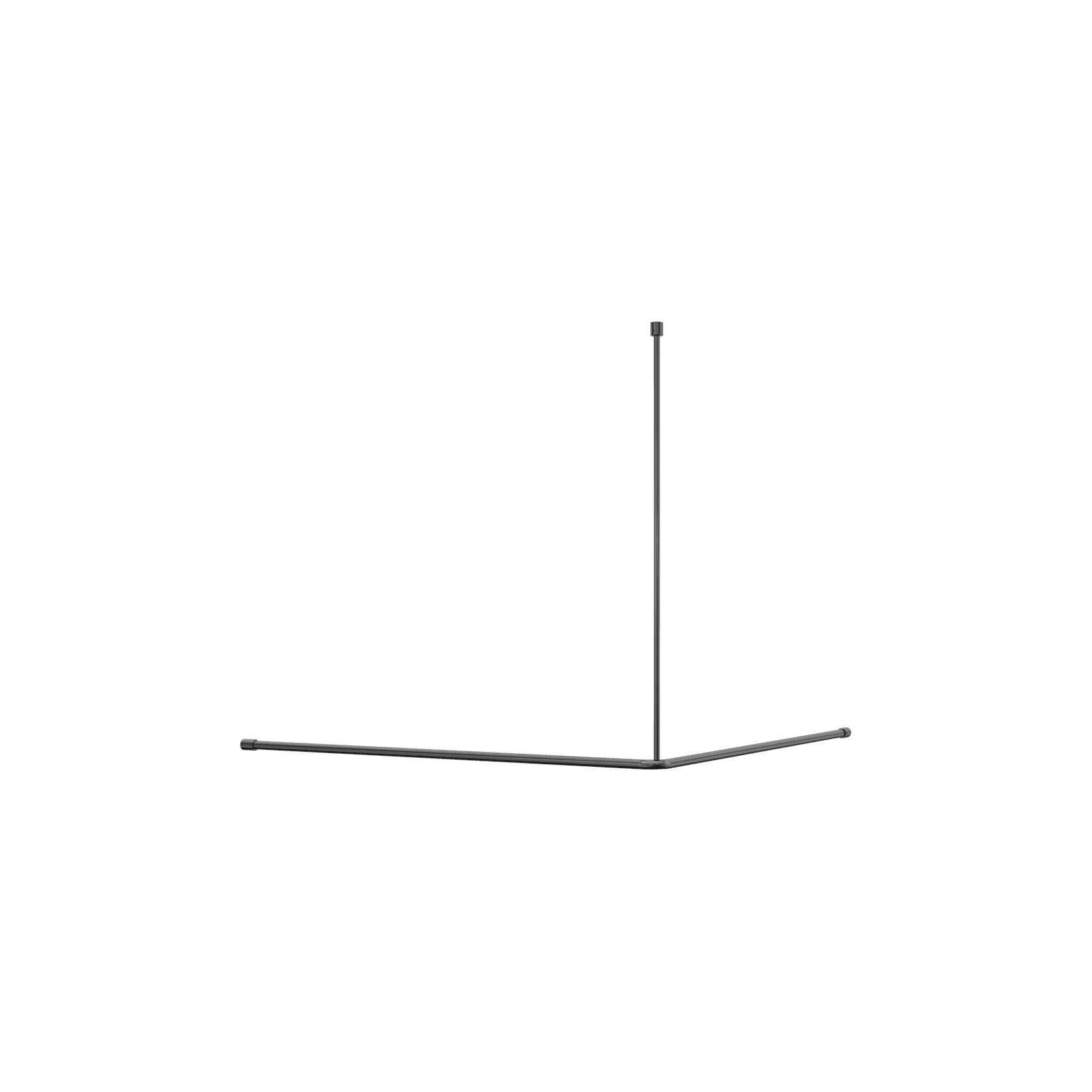 Mecca Care Curtain Rail 1200x1200mm 90 Degree Gun Metal gallery detail image