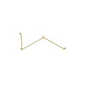 Mecca Care 32mm DDA Toilet Grab Rail Set 90 Degree Continuous 600X1065X1025mm Brushed Gold gallery detail image