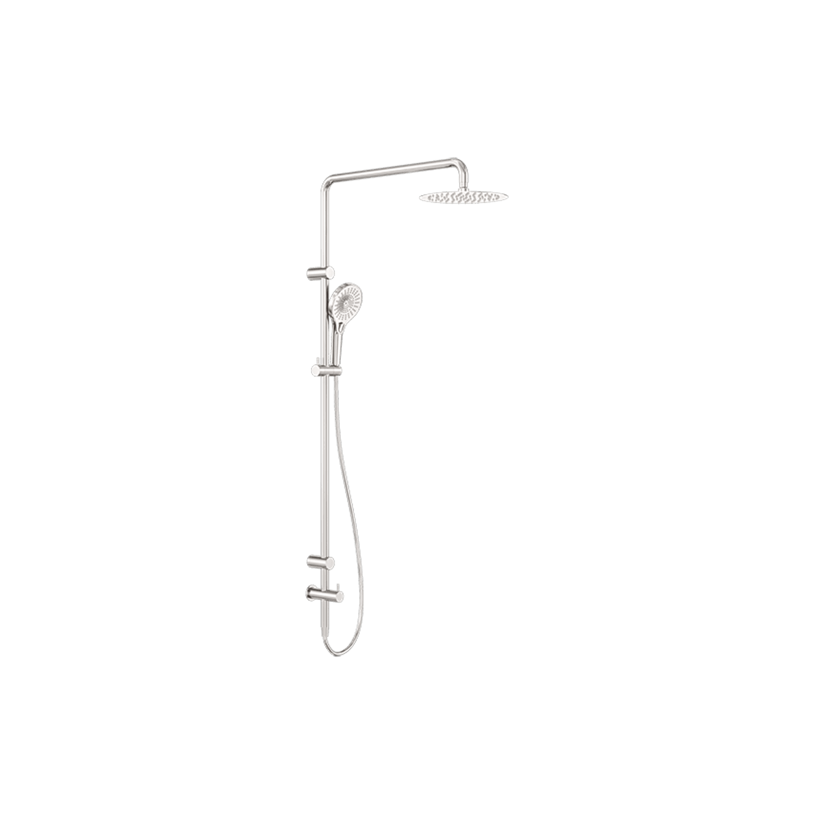 Mecca Care 25mm Grab Rail 900mm Twin Shower Set Brushed Nickel gallery detail image