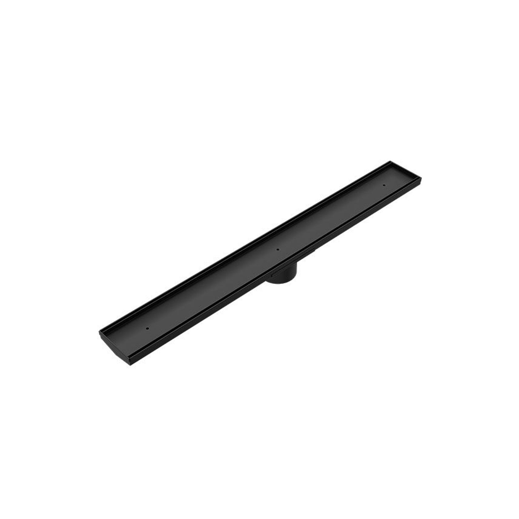 Tile Insert V Channel Floor Grate 89mm Outlet With Hole Saw Matte Black gallery detail image