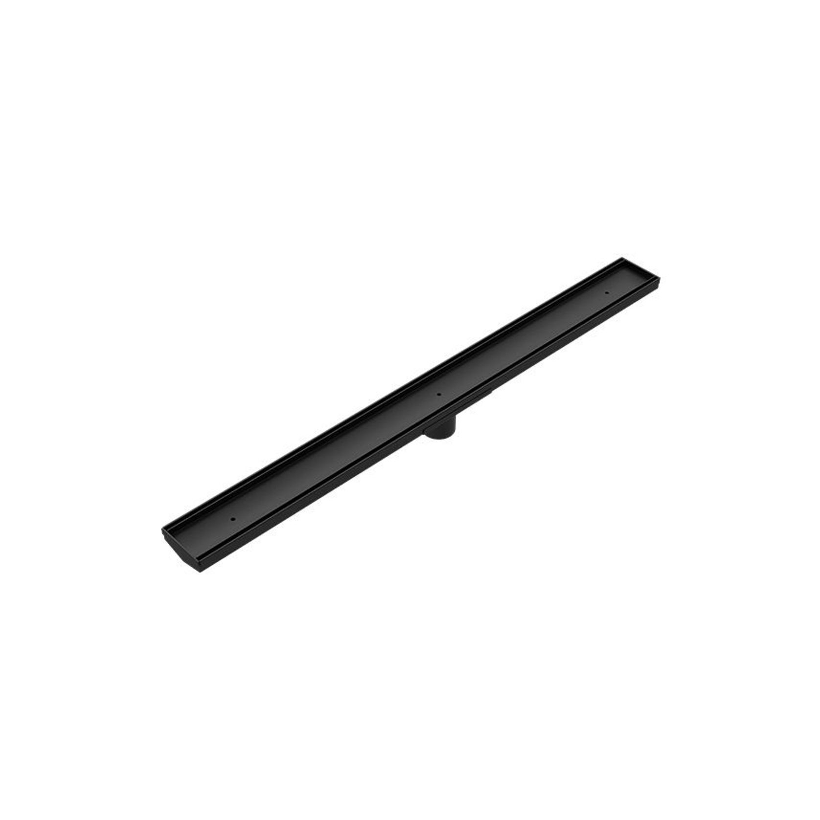 Tile Insert V Channel Floor Grate 50mm Outlet With Hole Saw Matte Black gallery detail image