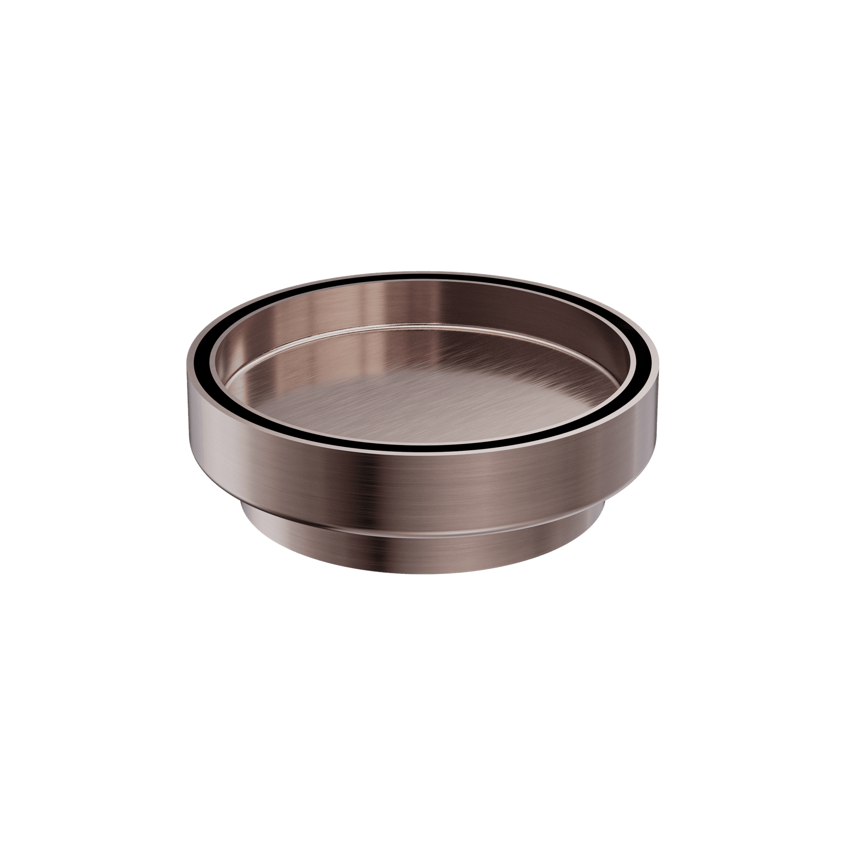 130mm Round Tile Insert Floor Waste 100mm Outlet Brushed Bronze gallery detail image