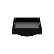 100mm Square Tile Insert Floor Waste 80mm Outlet Matte Black gallery detail image