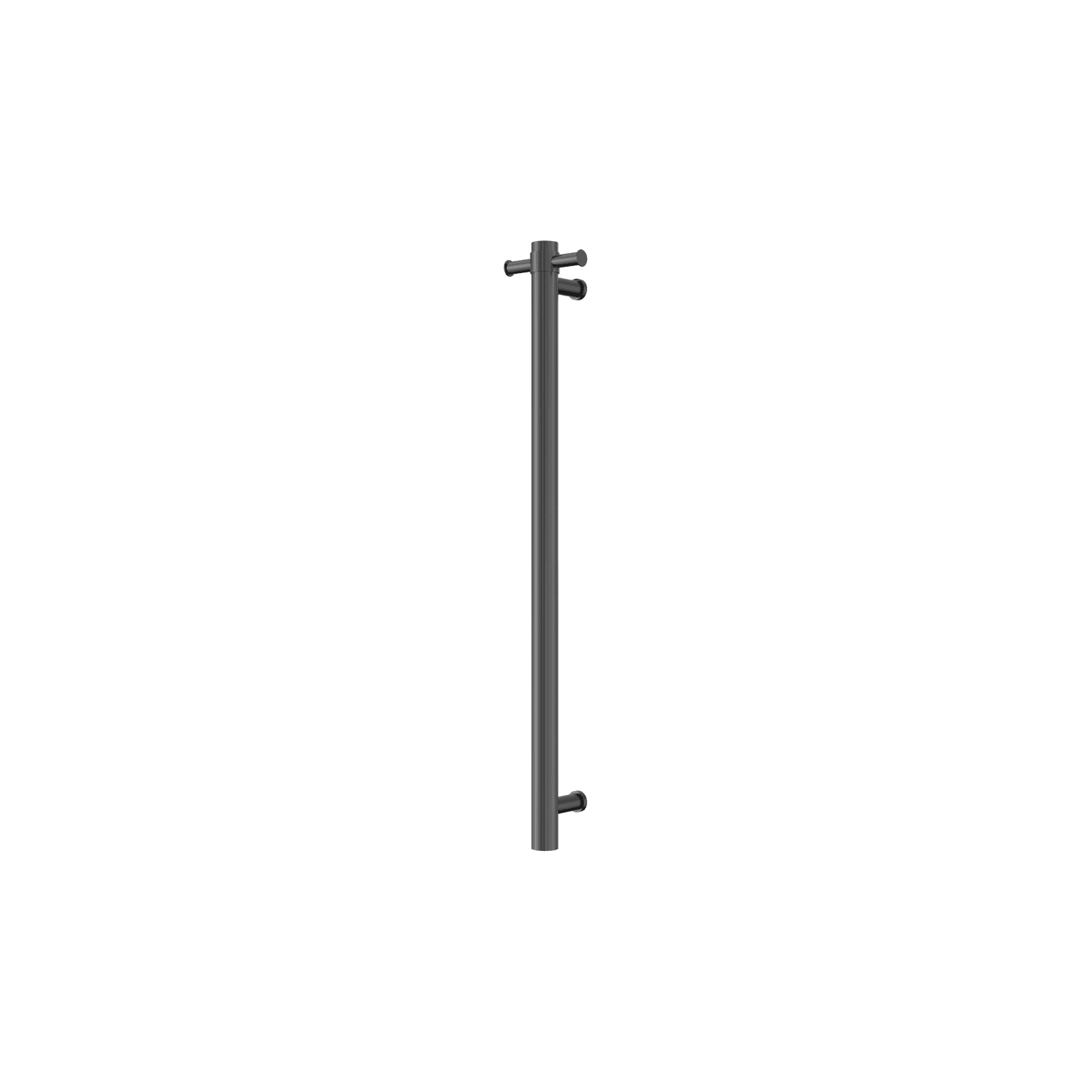 Mecca 240V Single Vertical Heated Towel Rail Graphite gallery detail image