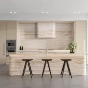 Ondulato Vein Cut Filled Travertine Benchtop gallery detail image