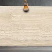 Ondulato Vein Cut Filled Travertine Benchtop gallery detail image