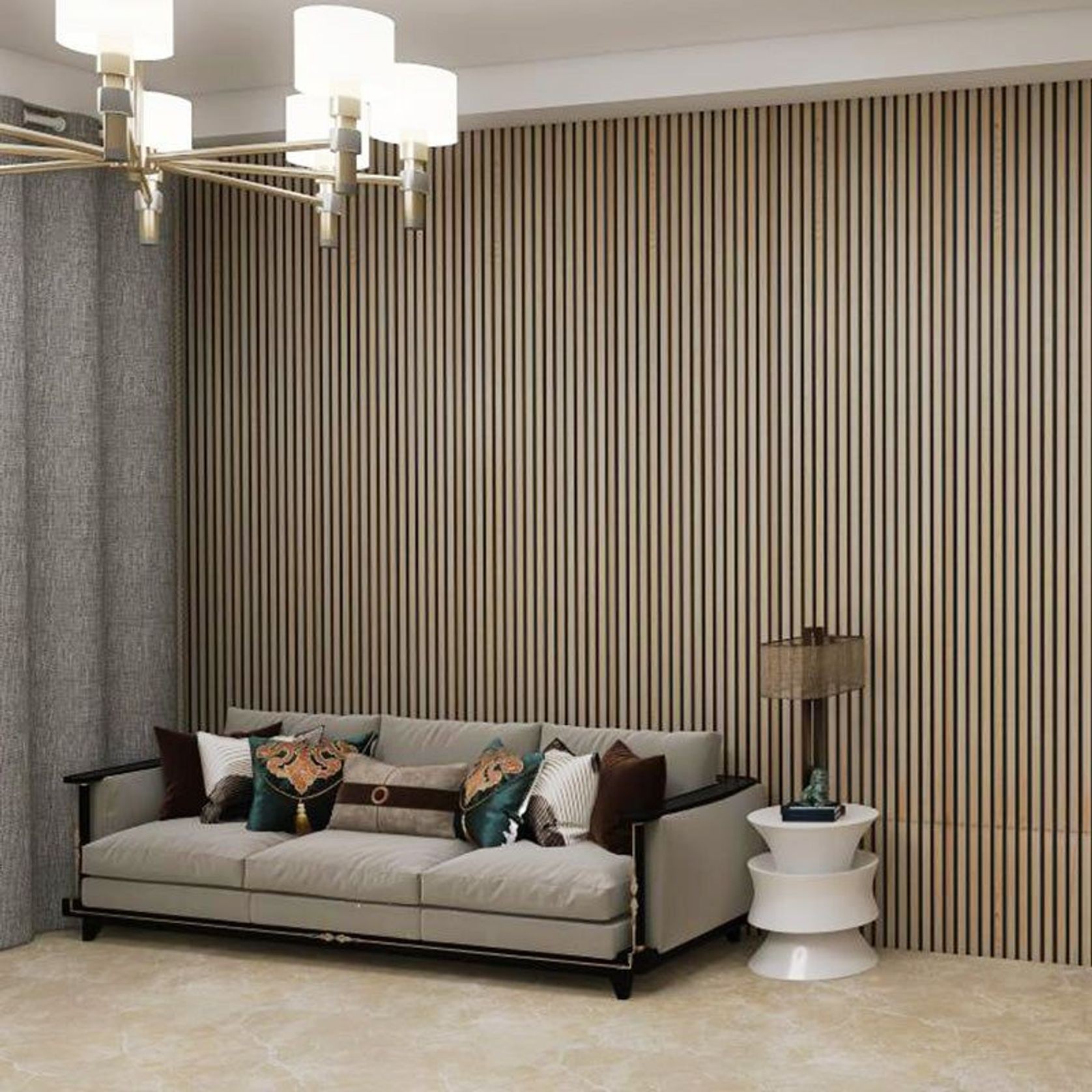 WOODFLEX Flexible Acoustic Wood Slat Panel - 3 Sided gallery detail image