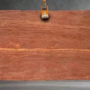Persian Red Vein Cut Travertine Benchtop gallery detail image