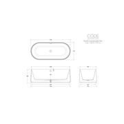 Endura Acrylic Pillar 1700 Freestanding Bath gallery detail image
