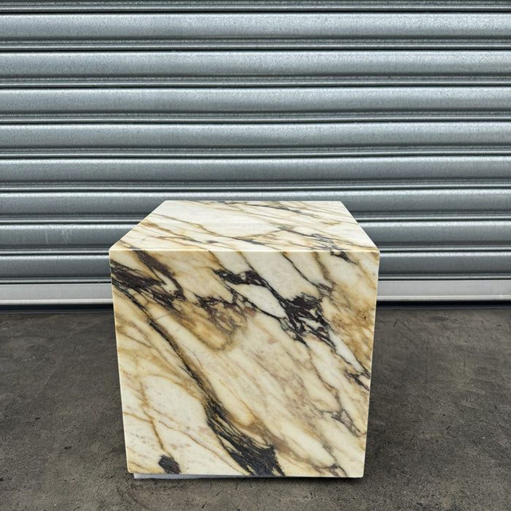 Cube Side Table - Viola Calacatta Marble | Natural Stone Co. gallery detail image