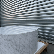 Rounded Coffee Table - Carrara Marble | Natural Stone Co. gallery detail image