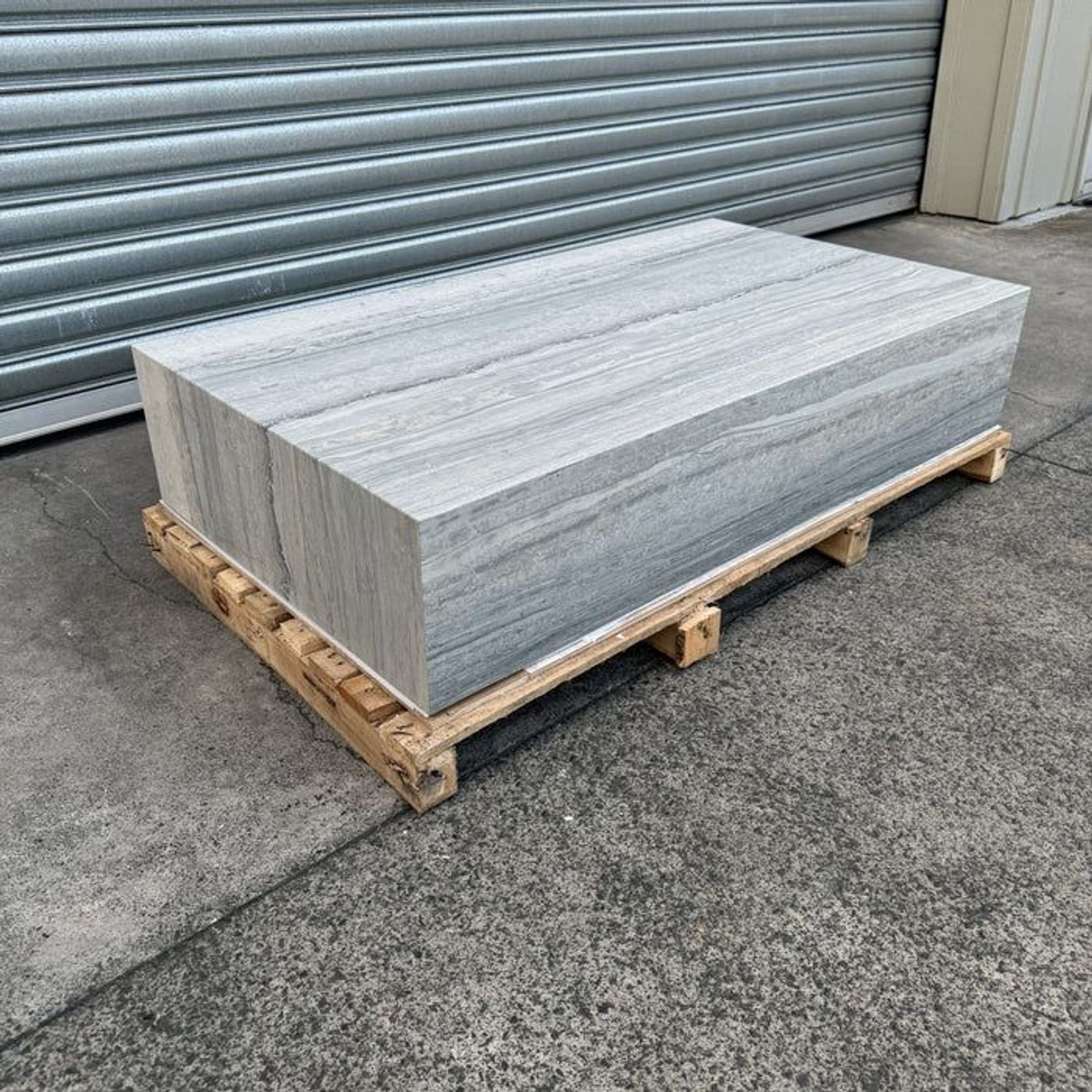 Block Coffee Table - Blue Travertine - Large | Natural gallery detail image