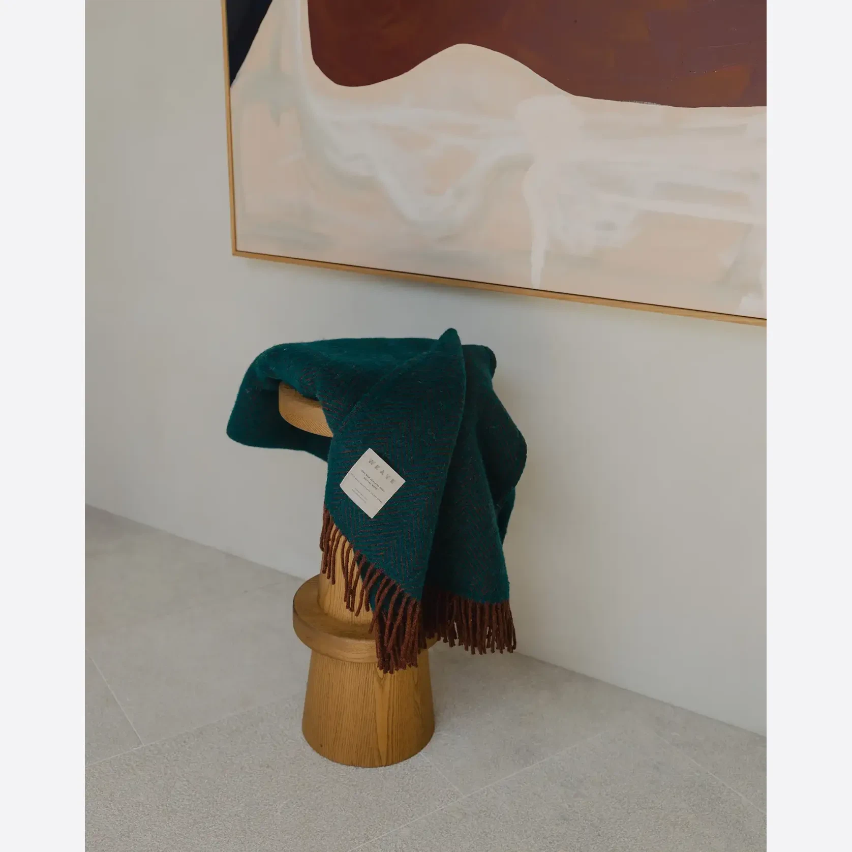 Weave Home Lerwick Throw Blanket - Hunter | NZ Wool gallery detail image