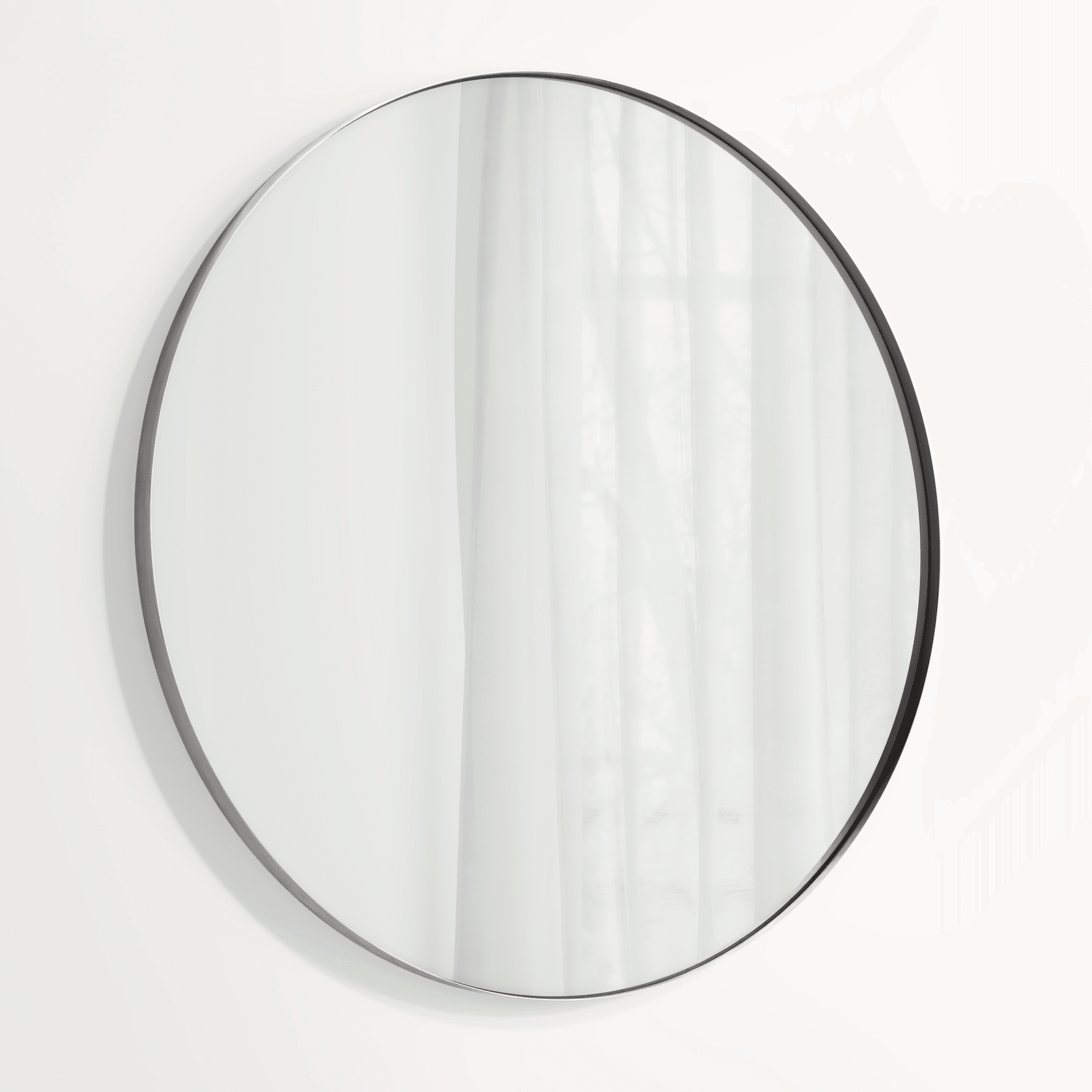 Round Mirror | Brushed Gunmetal gallery detail image