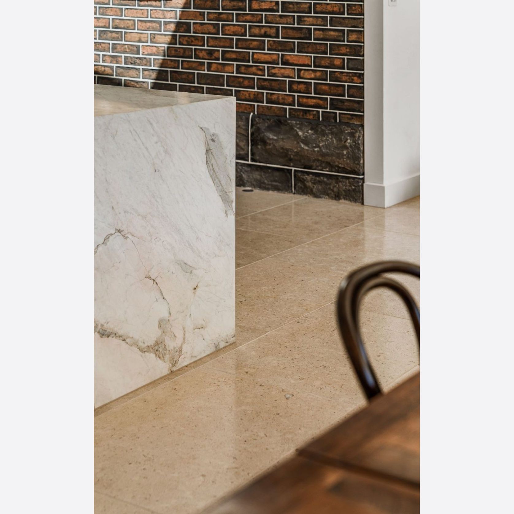 Sinai Pearl Brushed Limestone Tiles gallery detail image