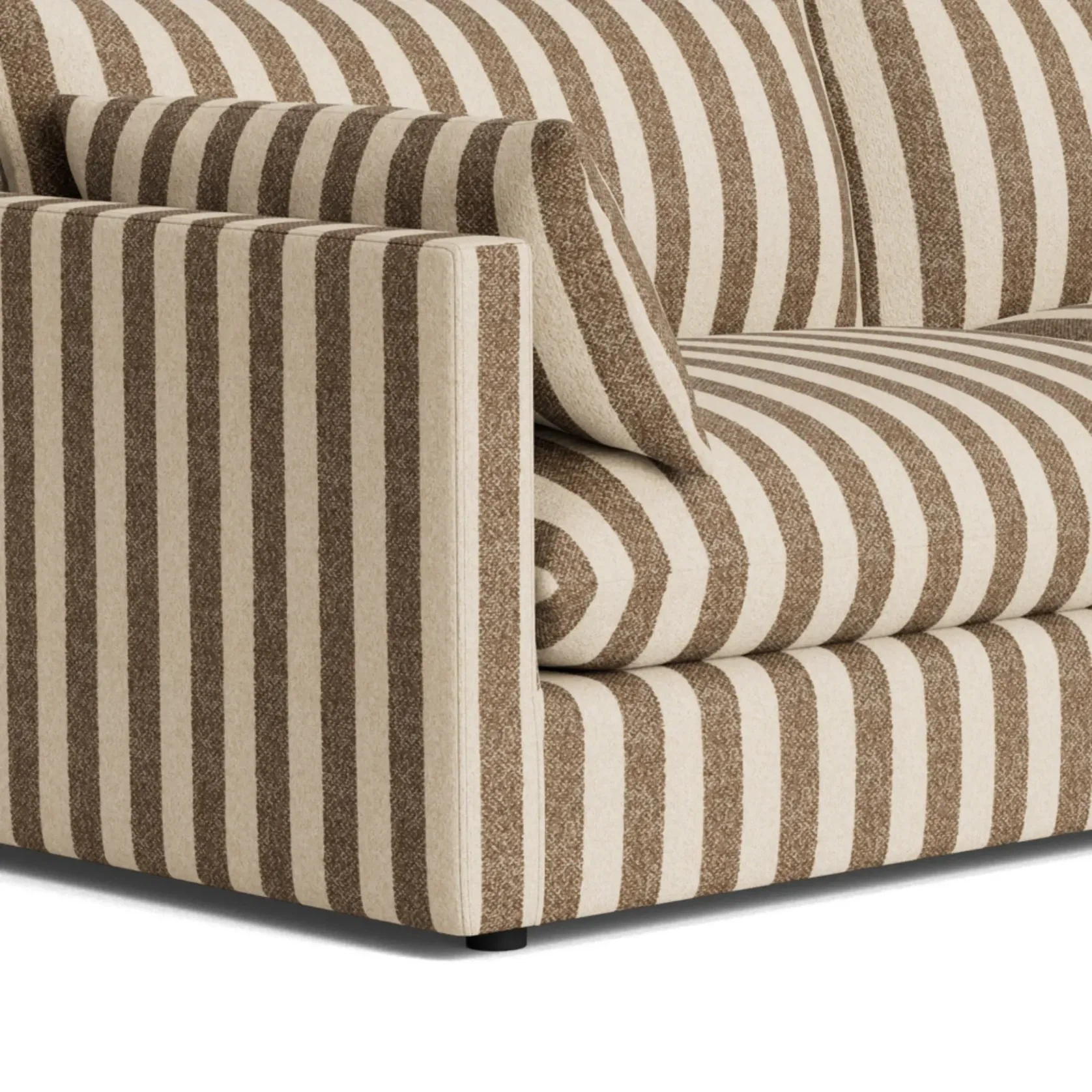 Sidney Slipcover 4 Seater Sofa - Marnie Coconut Stripe gallery detail image