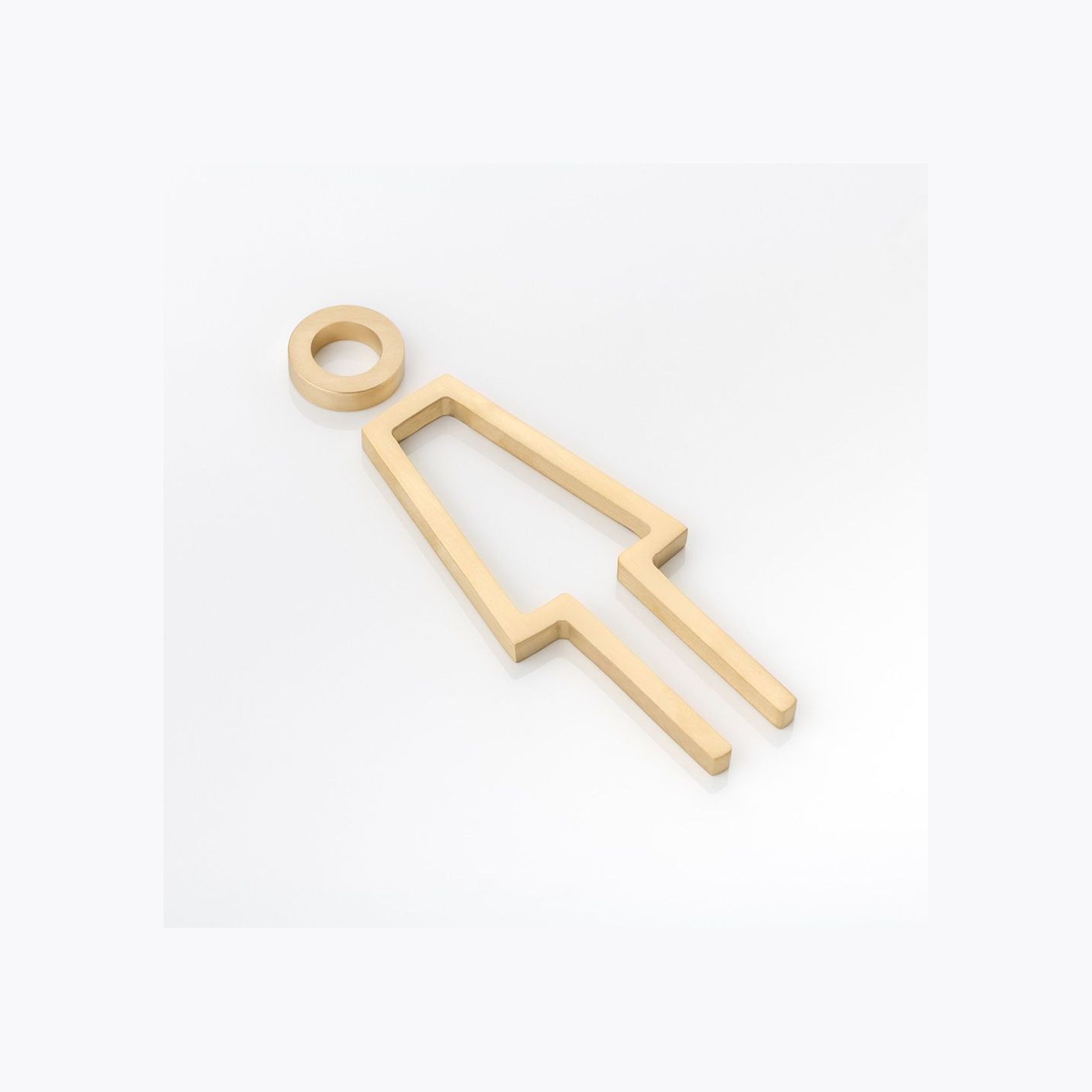 Joseph Giles - Solid Brass 3D Bathroom Sign - Female gallery detail image