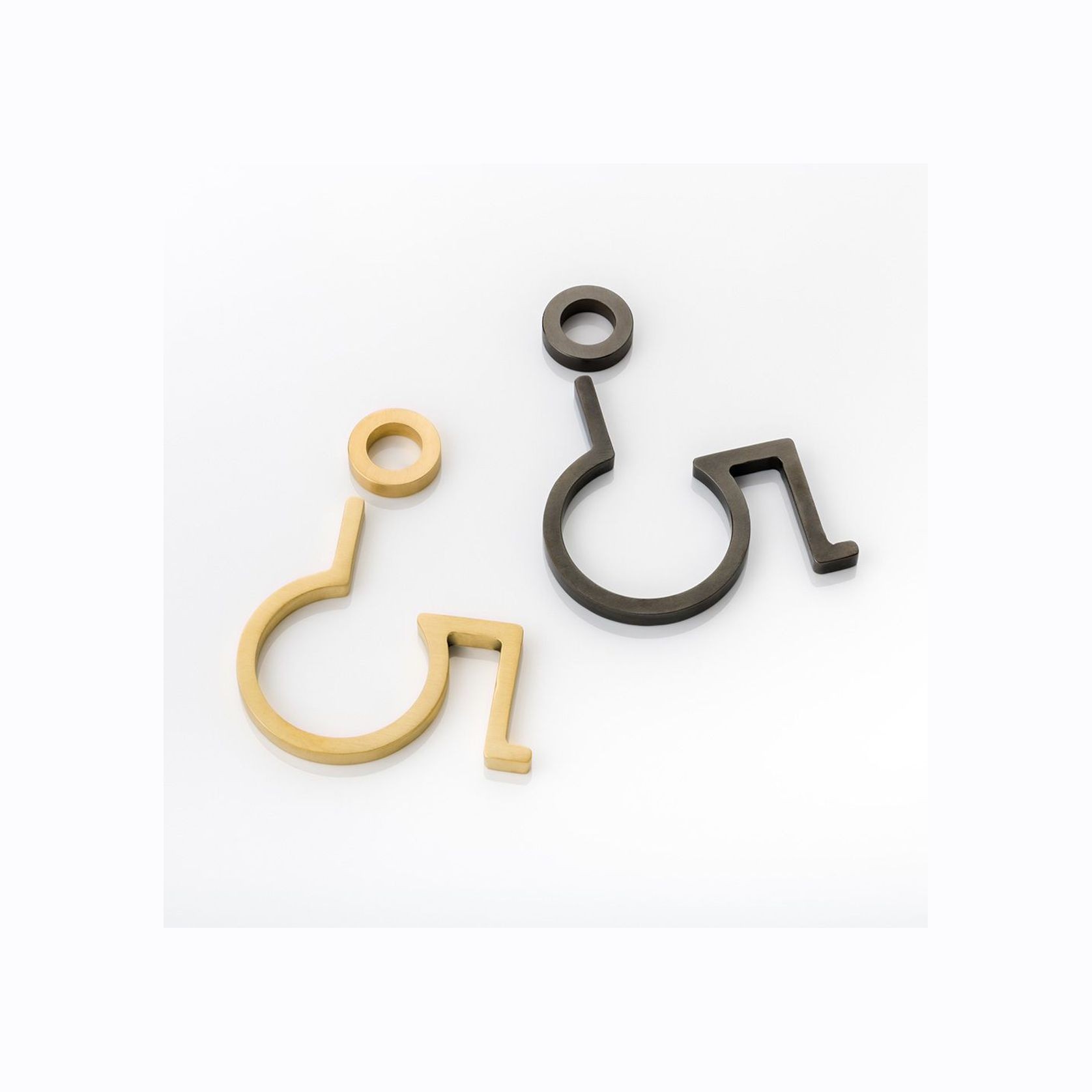 Joseph Giles - Solid Brass 3D Bathroom Sign - Accessible, Ambulant Or Disabled gallery detail image
