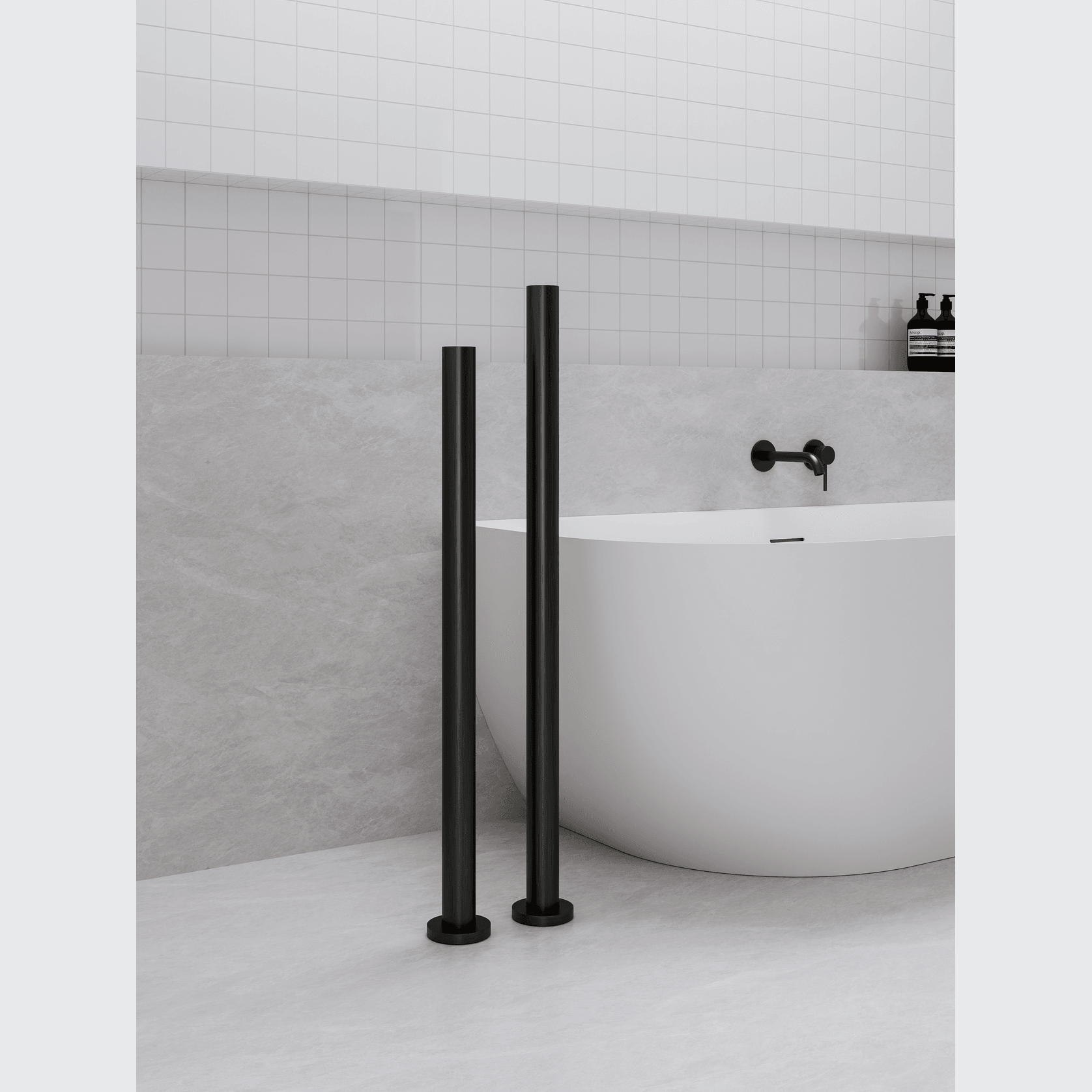 Pure Floorstanding Heated Towel Rail 1100 gallery detail image