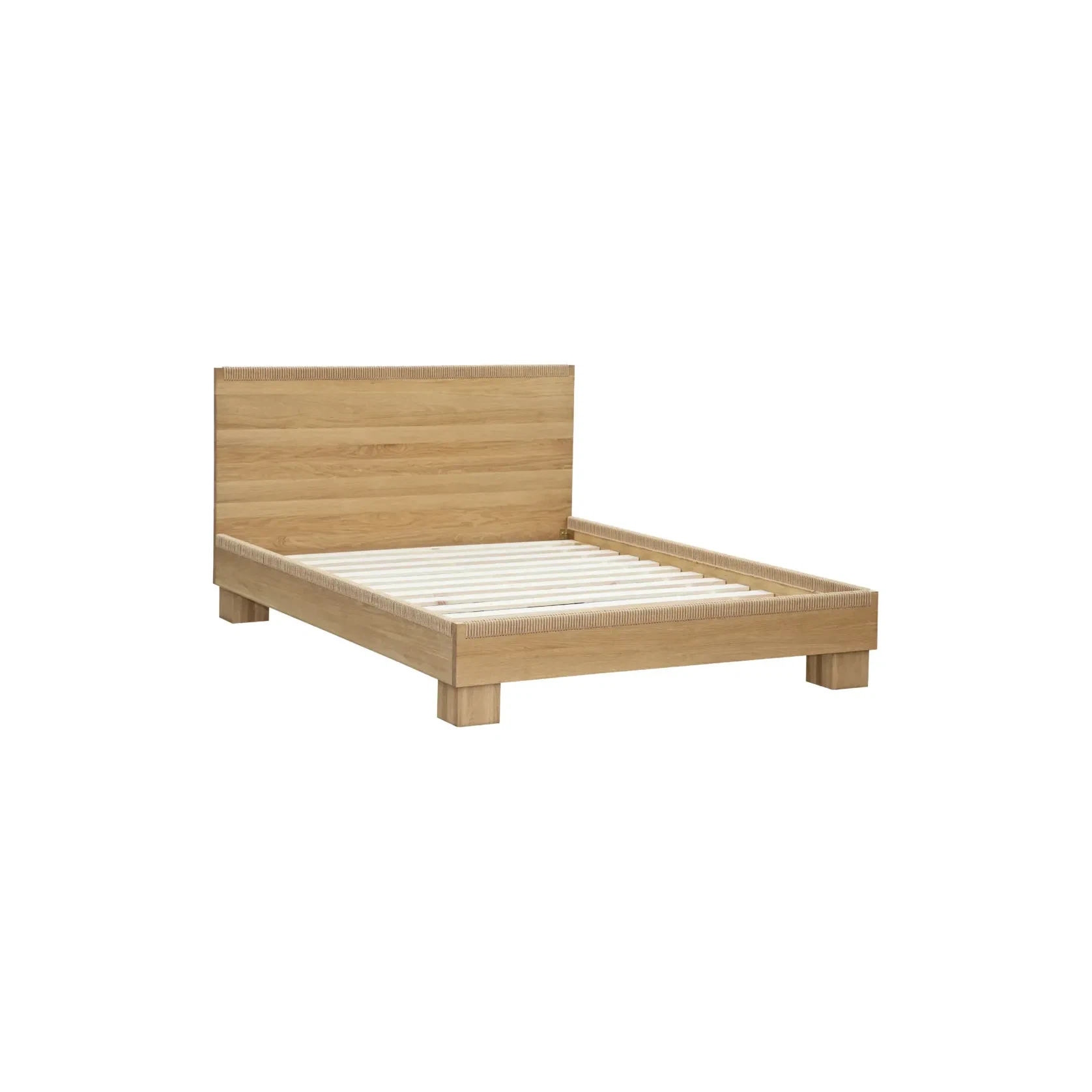 Weave Queen Bed - Oak gallery detail image