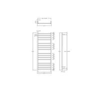 Round Heated Towel Ladder 1600x600mm gallery detail image