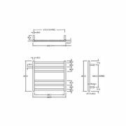 Square Heated Towel Ladders 600x650mm gallery detail image