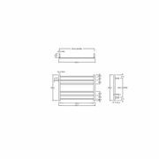 Round Heated Towel Ladder 600x850mm gallery detail image
