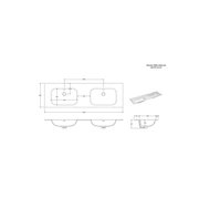 NAVARRA 1600 DOUBLE VANITY SINK TOP RANGE gallery detail image