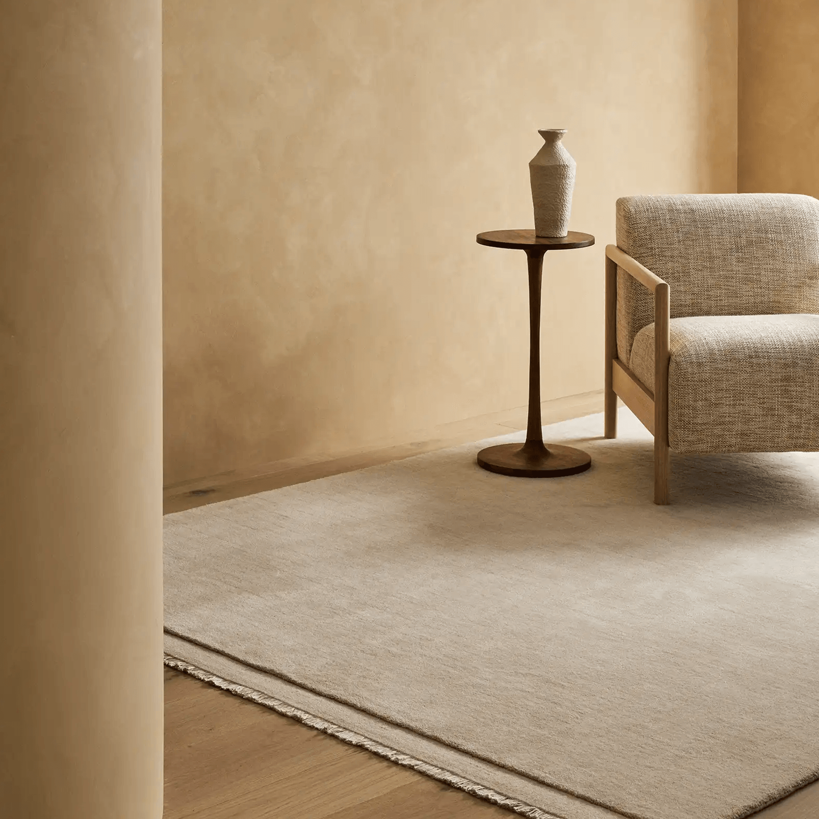 Weave Home Silvio Floor Rug - Ecru | NZ  Wool | Two Sizes gallery detail image