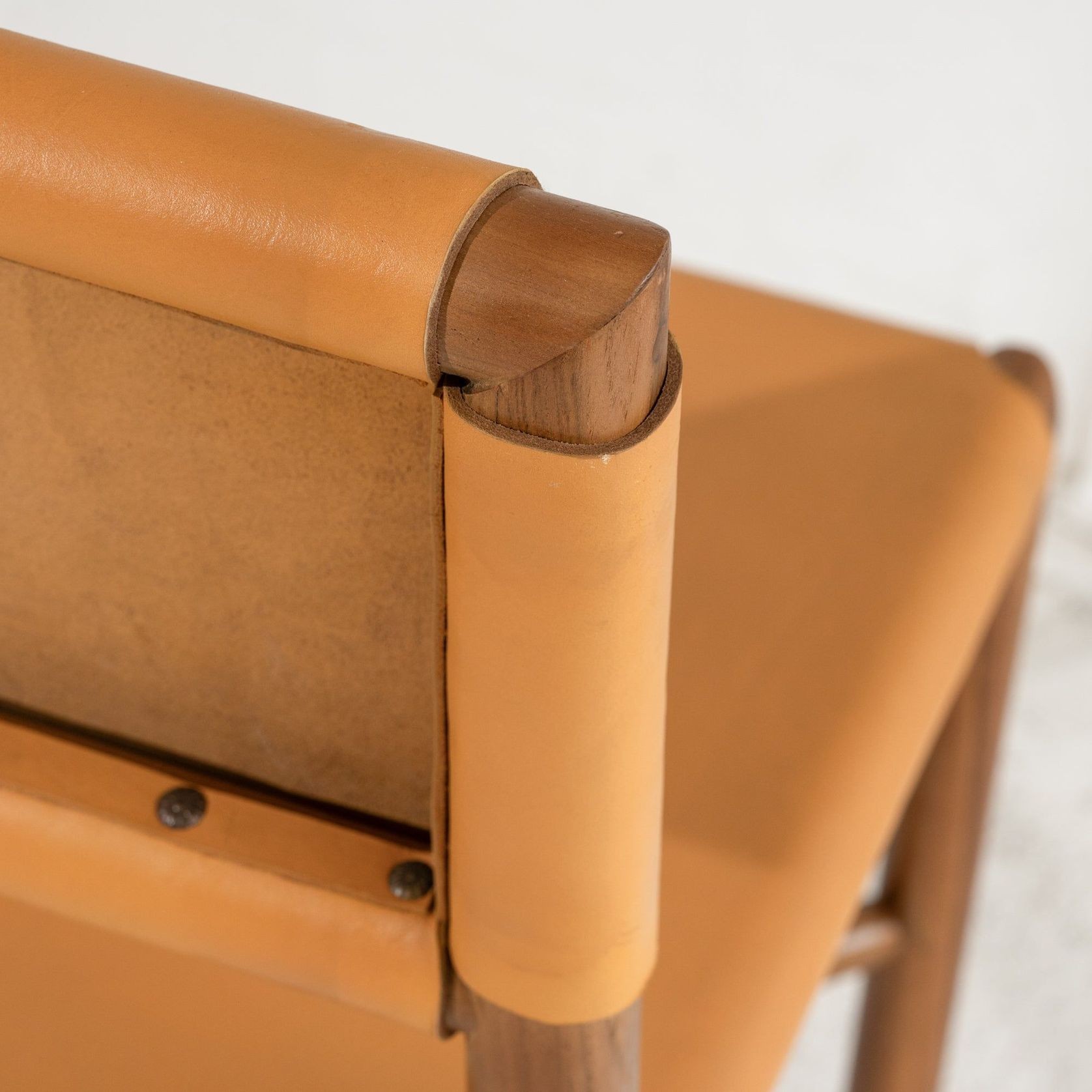 Soren Leather Dining Chair - Mustard gallery detail image