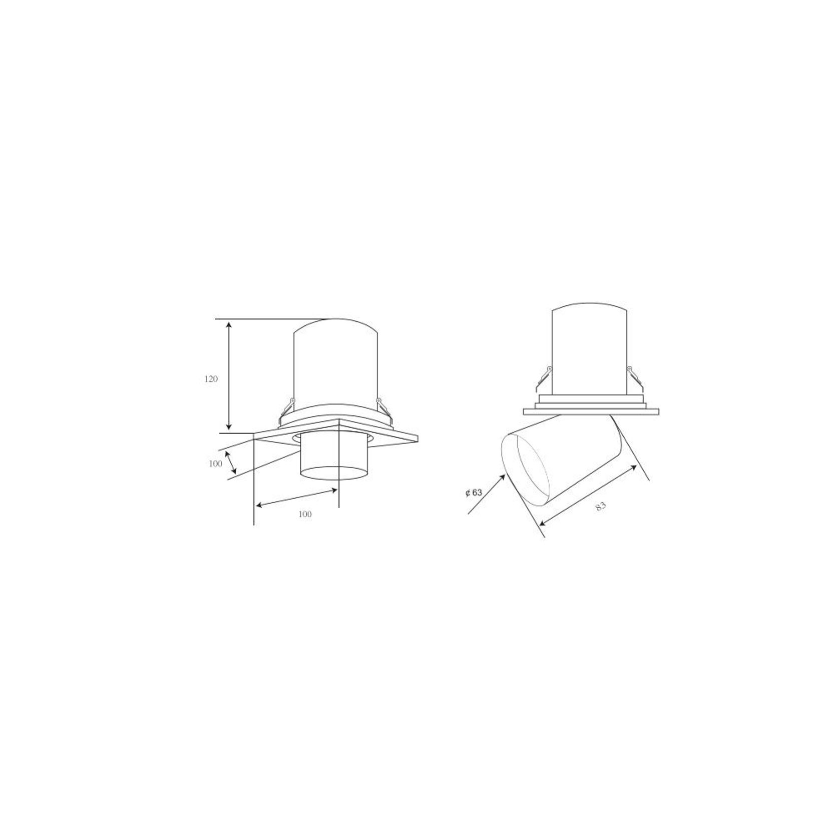 Square Snoot 15W Feature Downlight gallery detail image