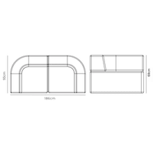 Stretch 3 Seater Sofa - Fossil Eucalyptus gallery detail image