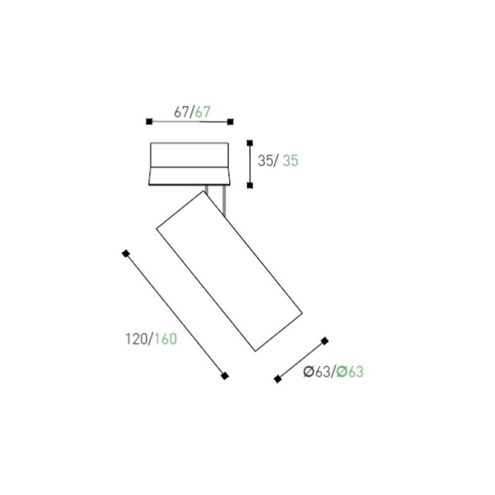 Omni Directional Can Light Surface Mounted Long gallery detail image