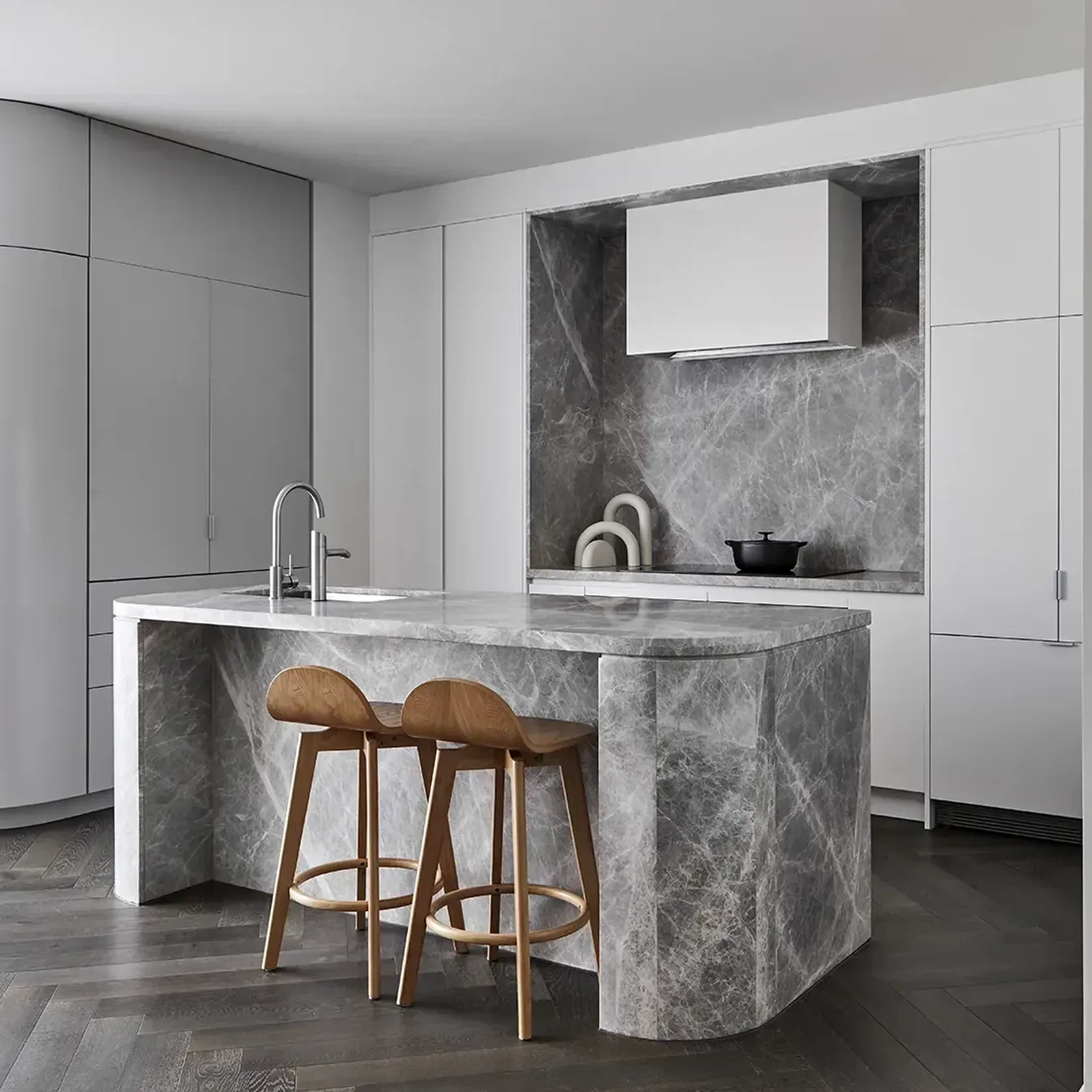 Desert Silver Marble Benchtop gallery detail image