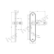 Iver Sarlat Lever on Shouldered Backplate Privacy Signature Brass 10712P85 gallery detail image