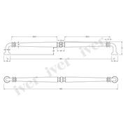 Iver Sarlat Door Pull Handle Matt Black 635mm x 72mm 20053 gallery detail image