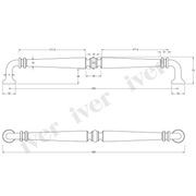 Iver Sarlat Door Pull Handle Chrome Plated 487mm x 72mm 9384 gallery detail image