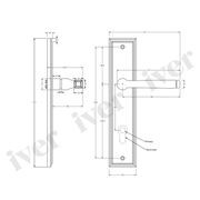Iver Annecy Door Lever on Stepped Backplate Brushed Chrome - Customise to your needs gallery detail image