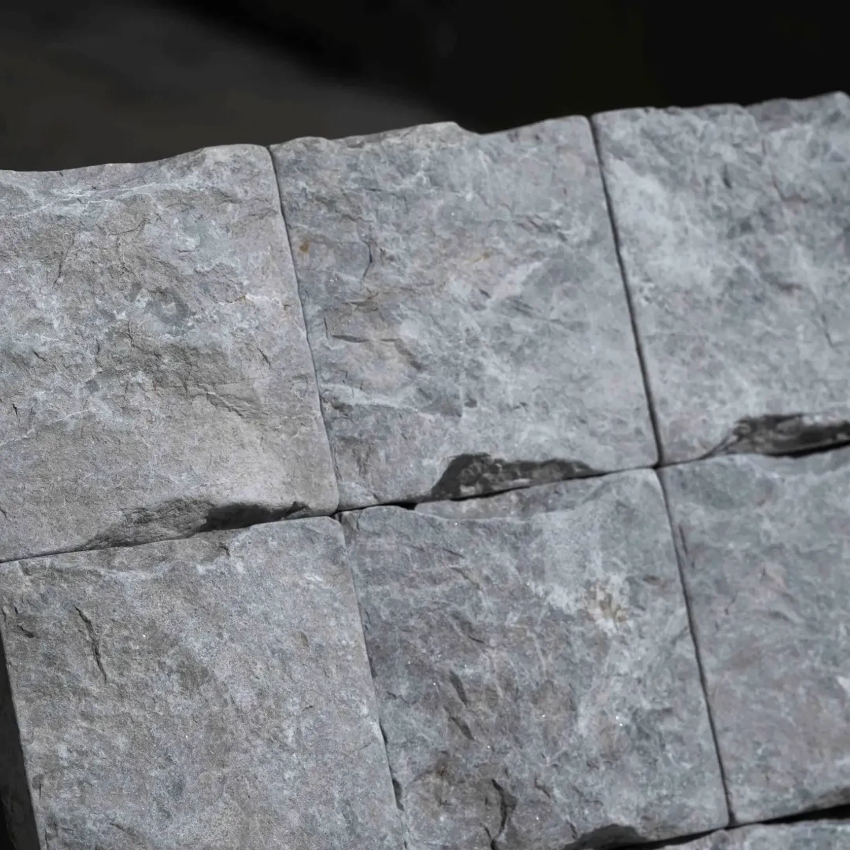Tundra Grey Split Limestone Cobblestones gallery detail image