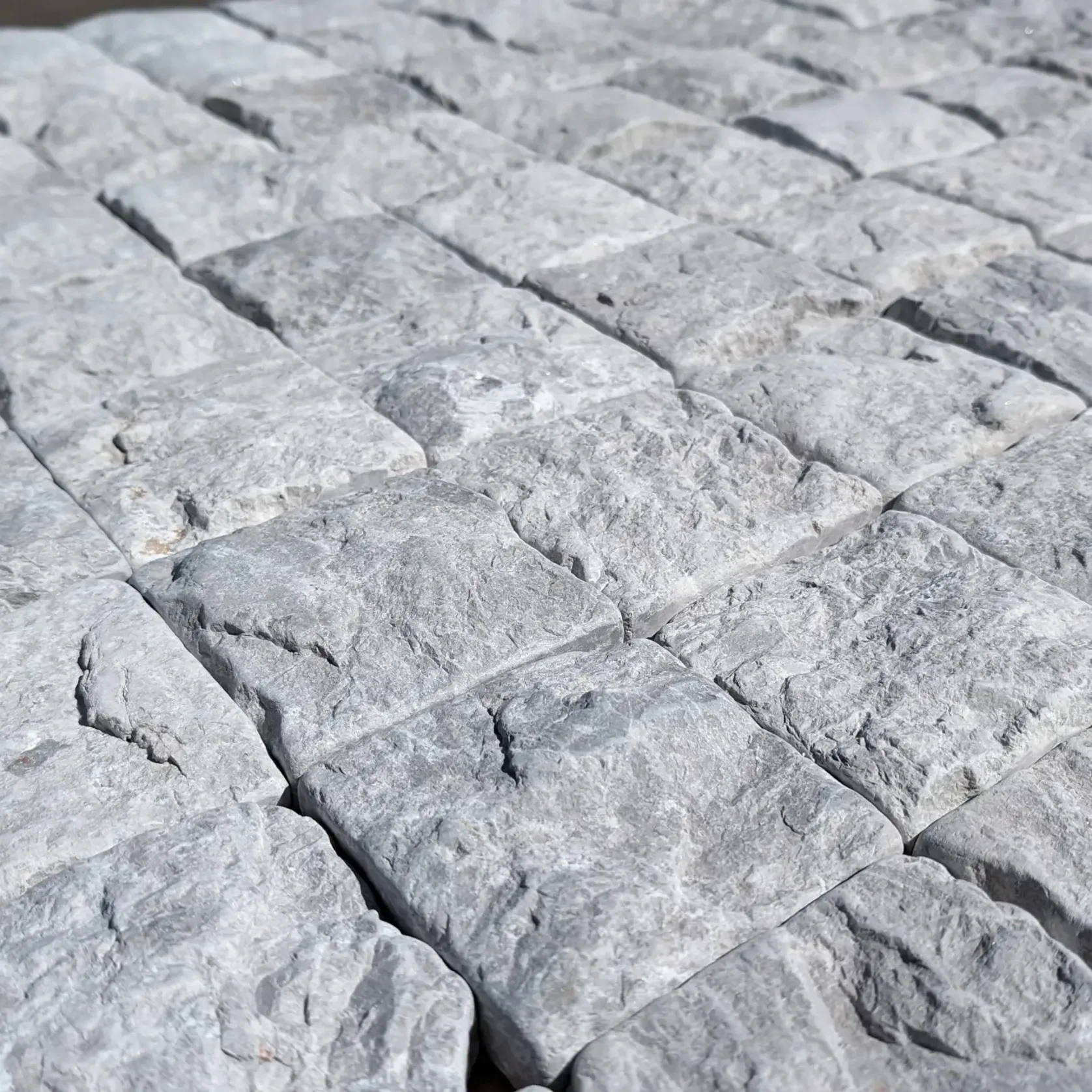 Tundra Grey Split Limestone Cobblestones gallery detail image