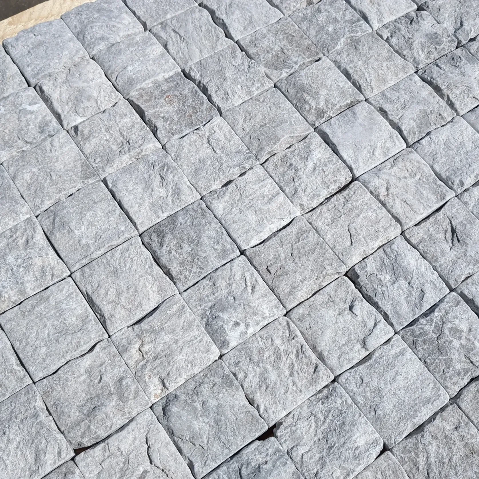 Tundra Grey Split Limestone Cobblestones gallery detail image