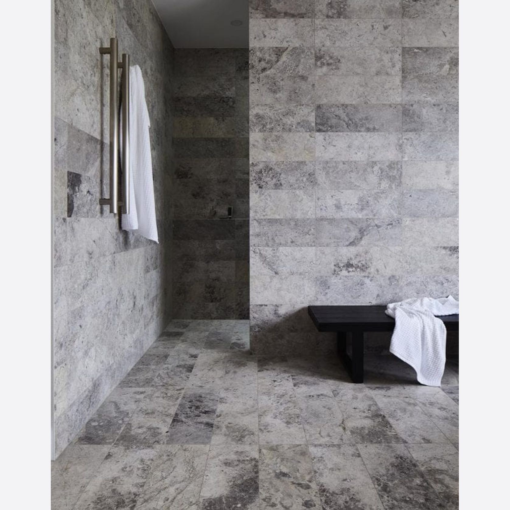 Tundra Grey Honed Limestone Tiles gallery detail image
