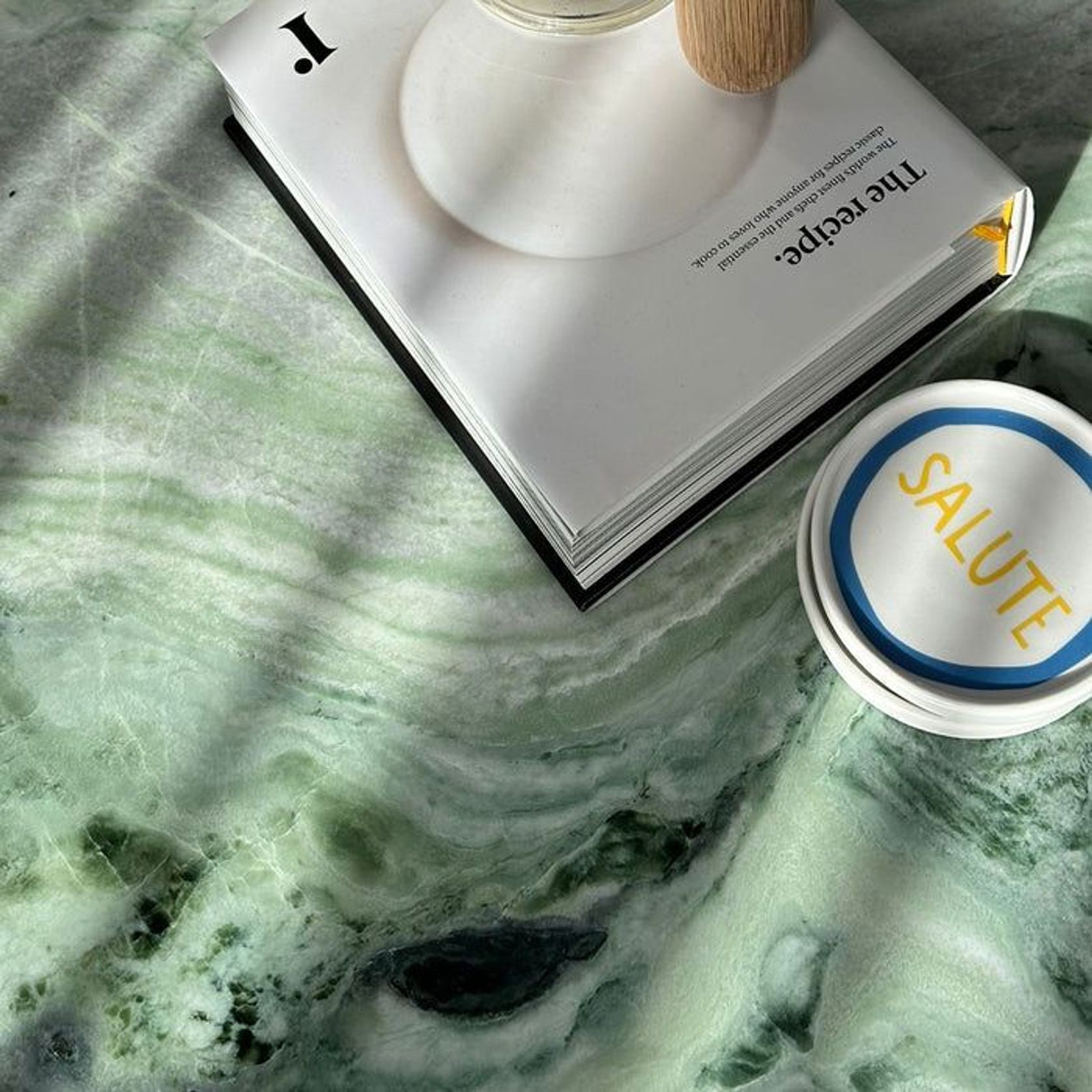 Block Coffee Table - Twill Green Marble | Natural Stone Co. gallery detail image