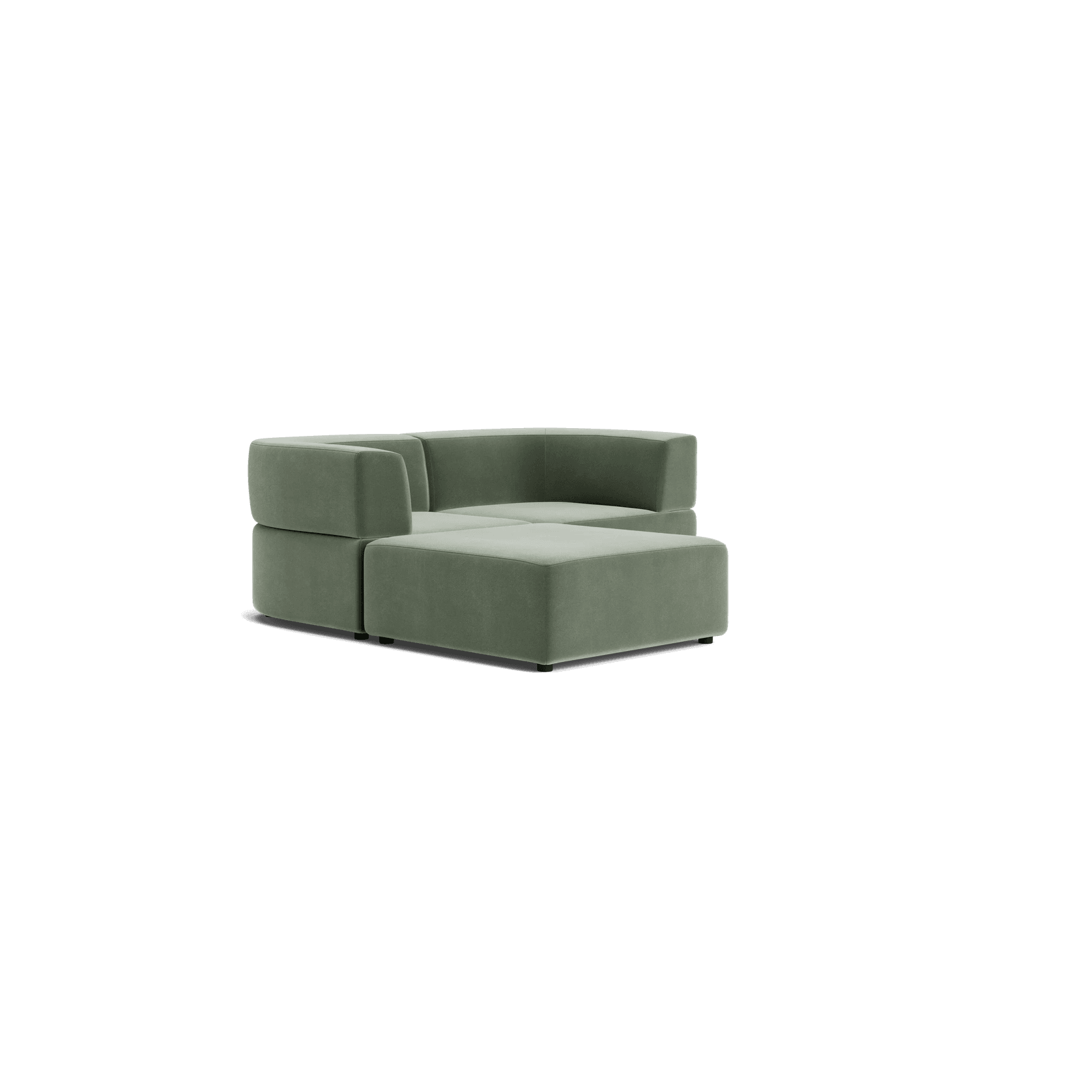 Stretch 3 Seater Chaise Sofa - Opal Ocean gallery detail image