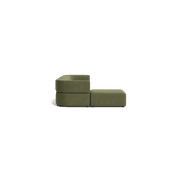 Stretch 4 Seater Chaise Sofa - Corduroy Forest gallery detail image