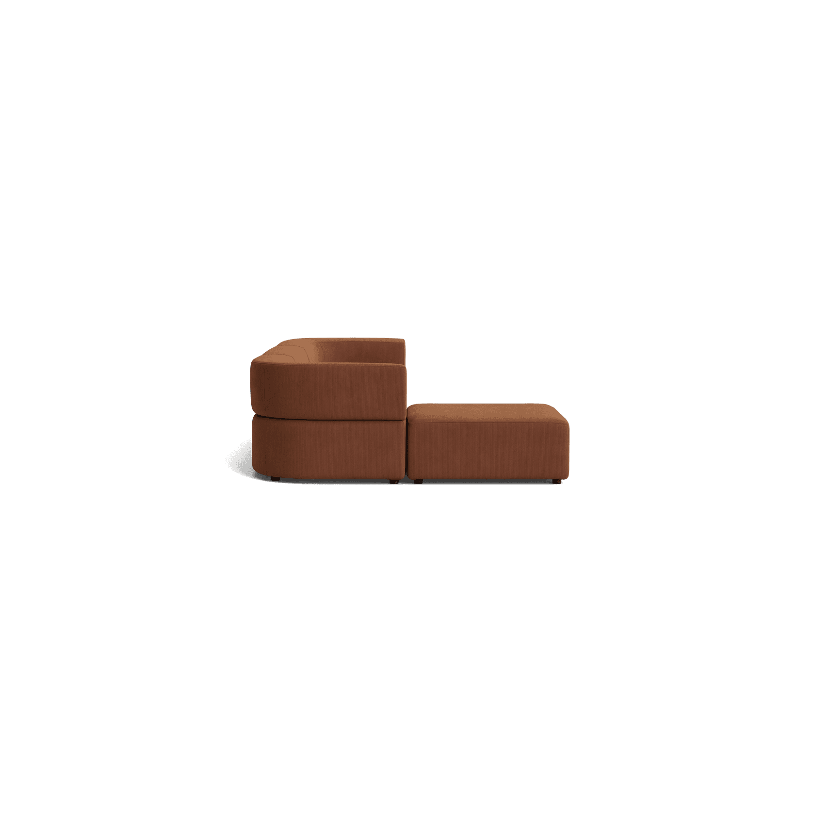 Stretch 4 Seater Chaise Sofa - Corduroy Cocoa gallery detail image