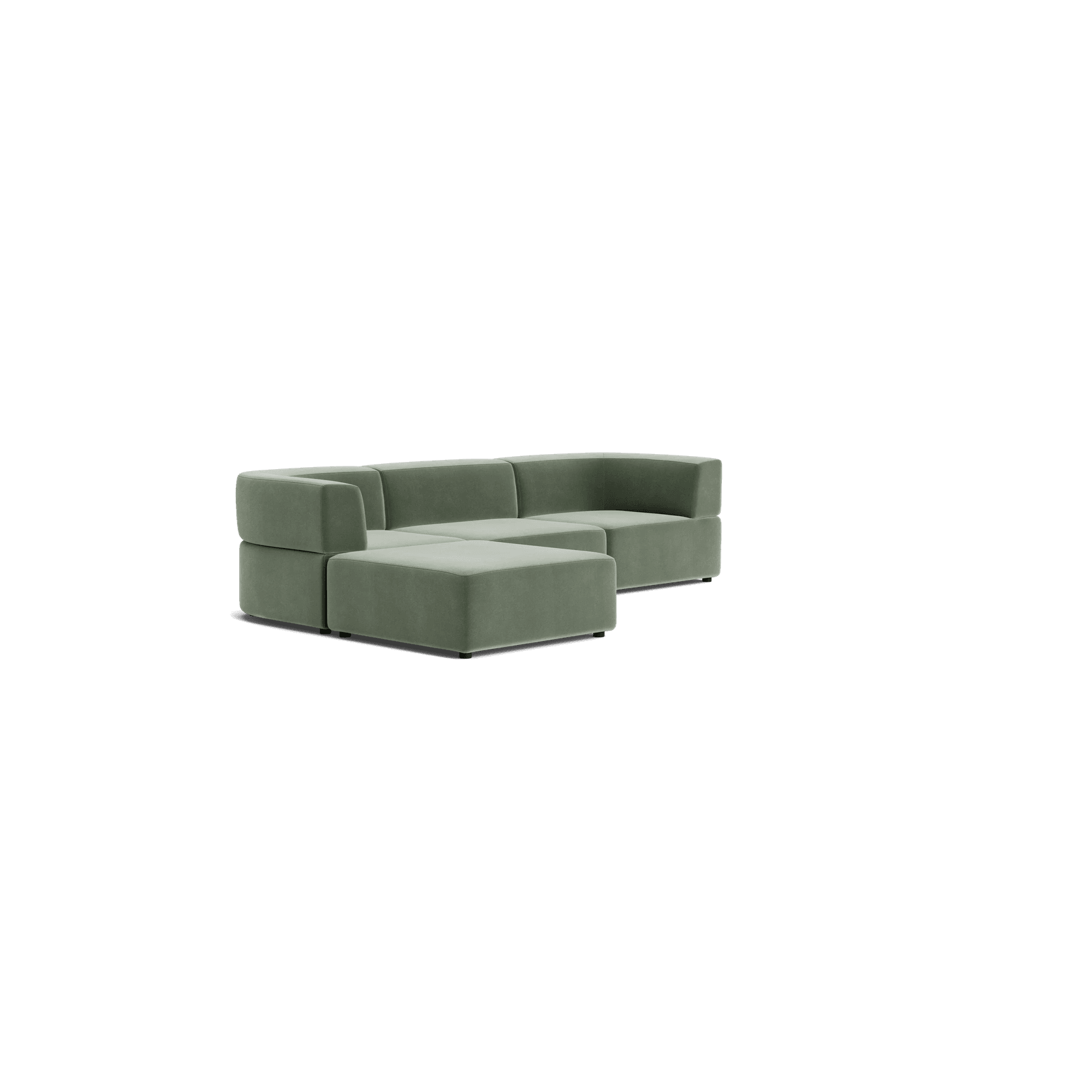 Stretch 4 Seater Chaise Sofa - Opal Ocean gallery detail image