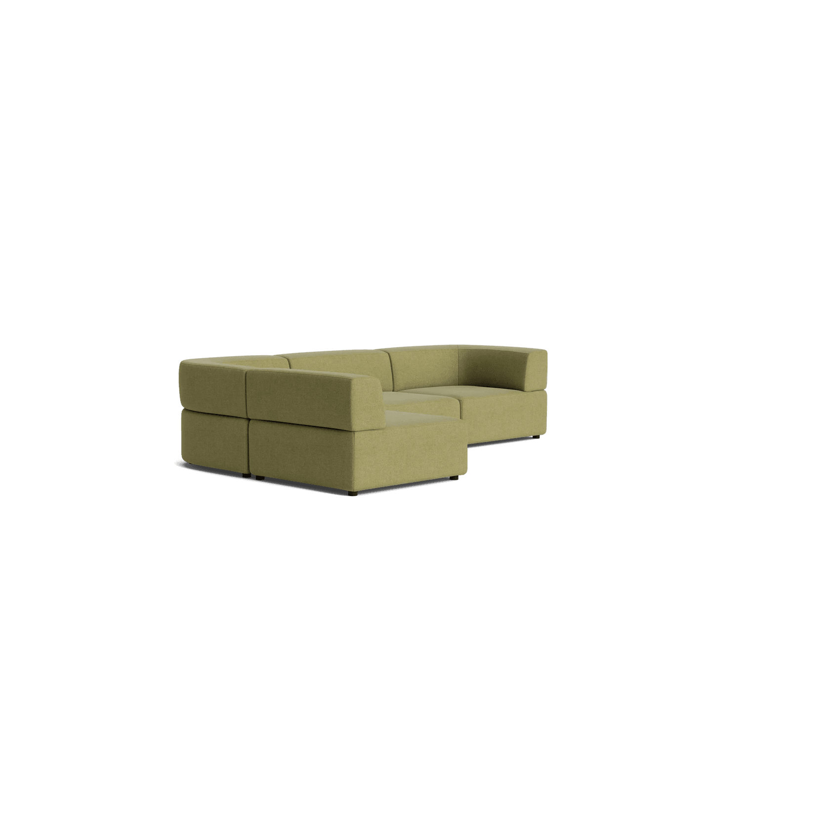 Stretch 4 Seater Open Chaise Sofa - Fossil Eucalyptus gallery detail image