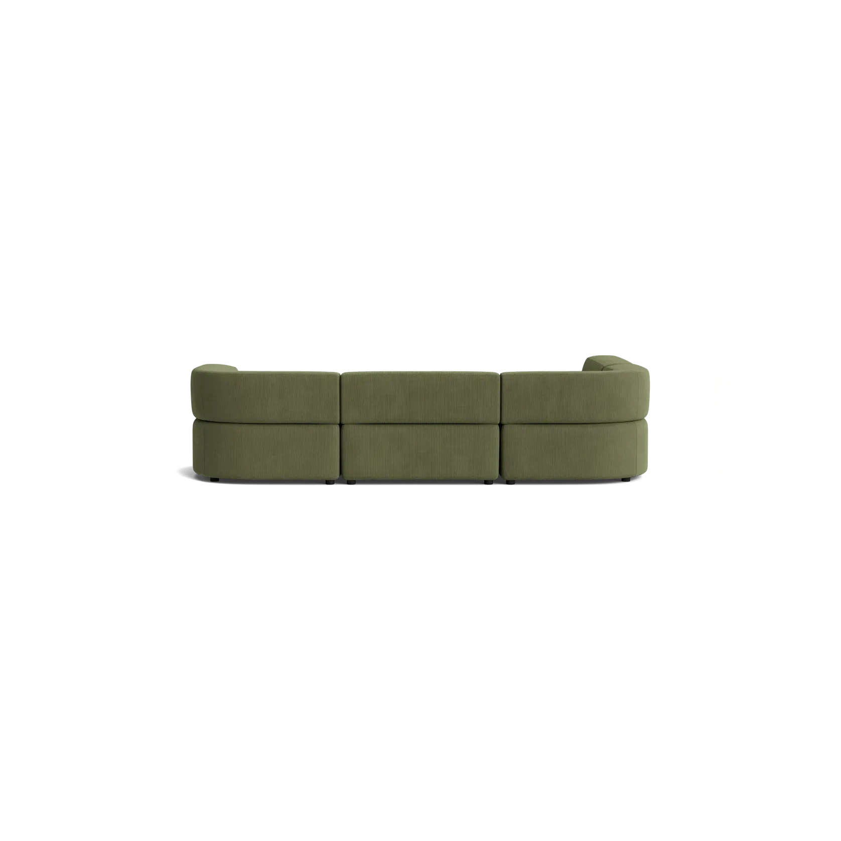Stretch 4 Seater Open Chaise Sofa - Corduroy Forest gallery detail image