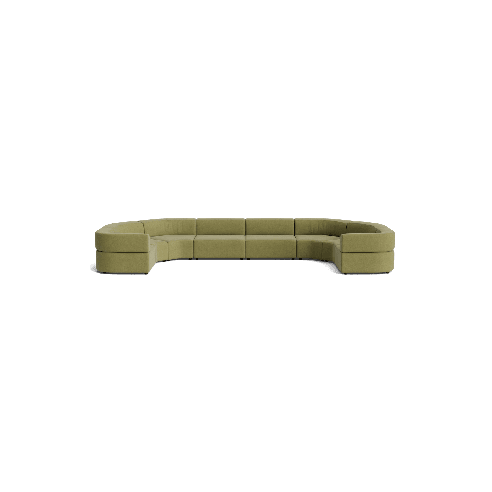 Stretch U Shape Modular Sofa - Fossil Eucalyptus gallery detail image